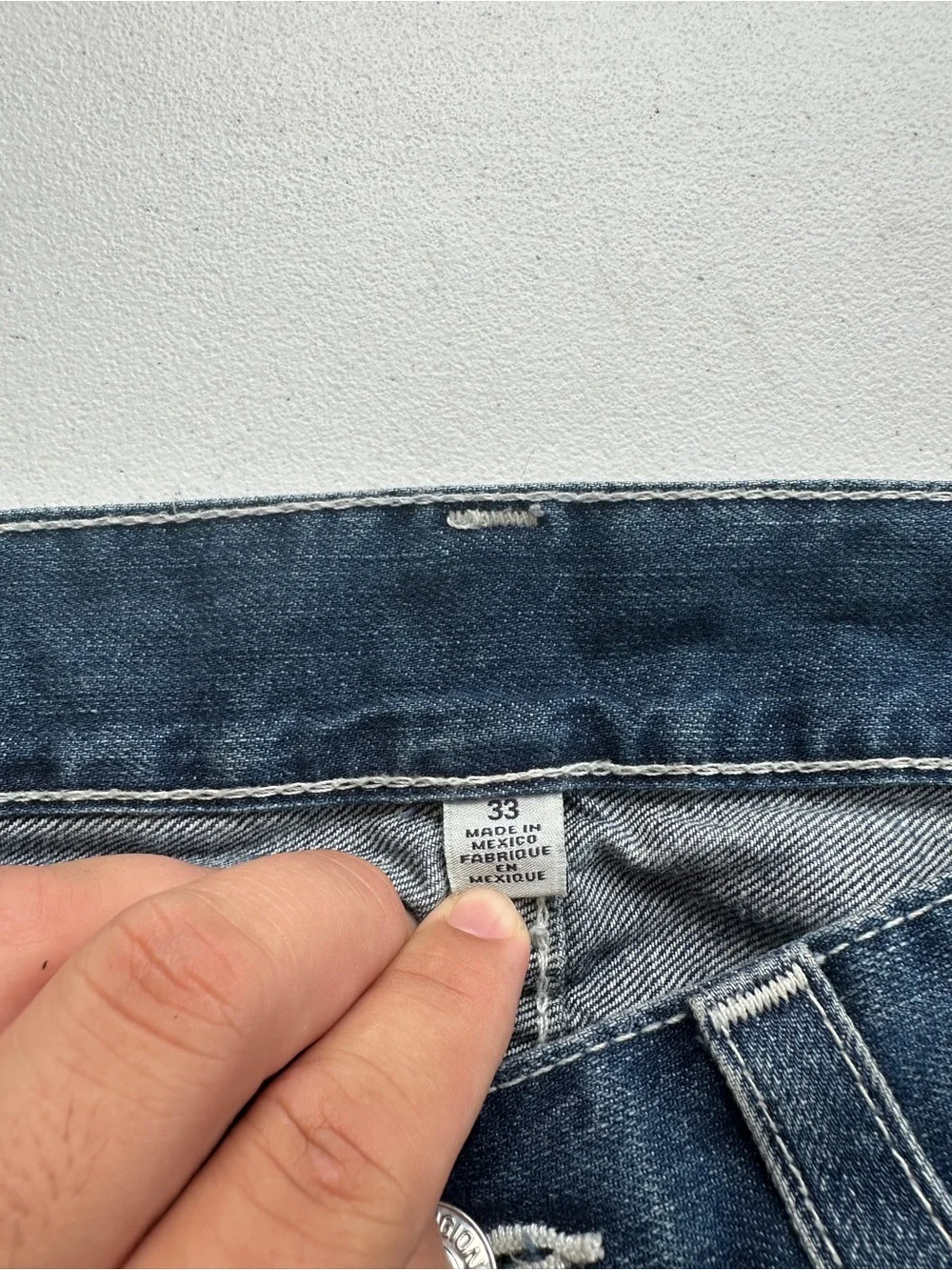 True Religion Men's Slim Straight Blue Jeans